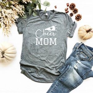 Fall t-shirt with saying, Cheer Mom t-shirt